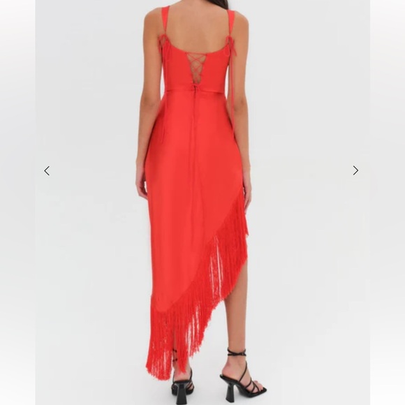 For Love and Lemons Anisa Fringe Midi Dress - Picture 3 of 7